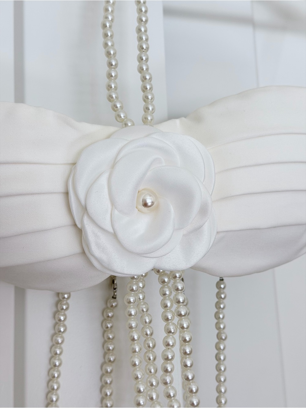 Skirt & Top Set – White Pearl Corset & Maxi Skirt XS/S - Picture 5 of 10